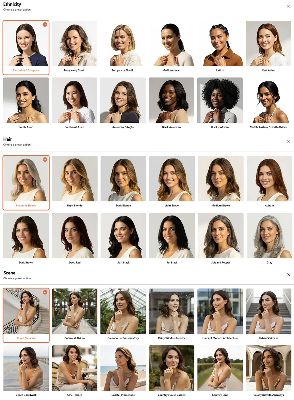 Some Category Presets