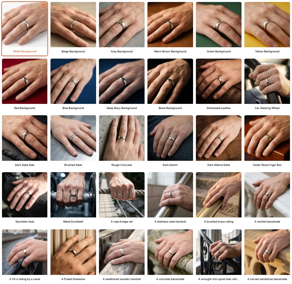 Scenes for men's hand close-ups
