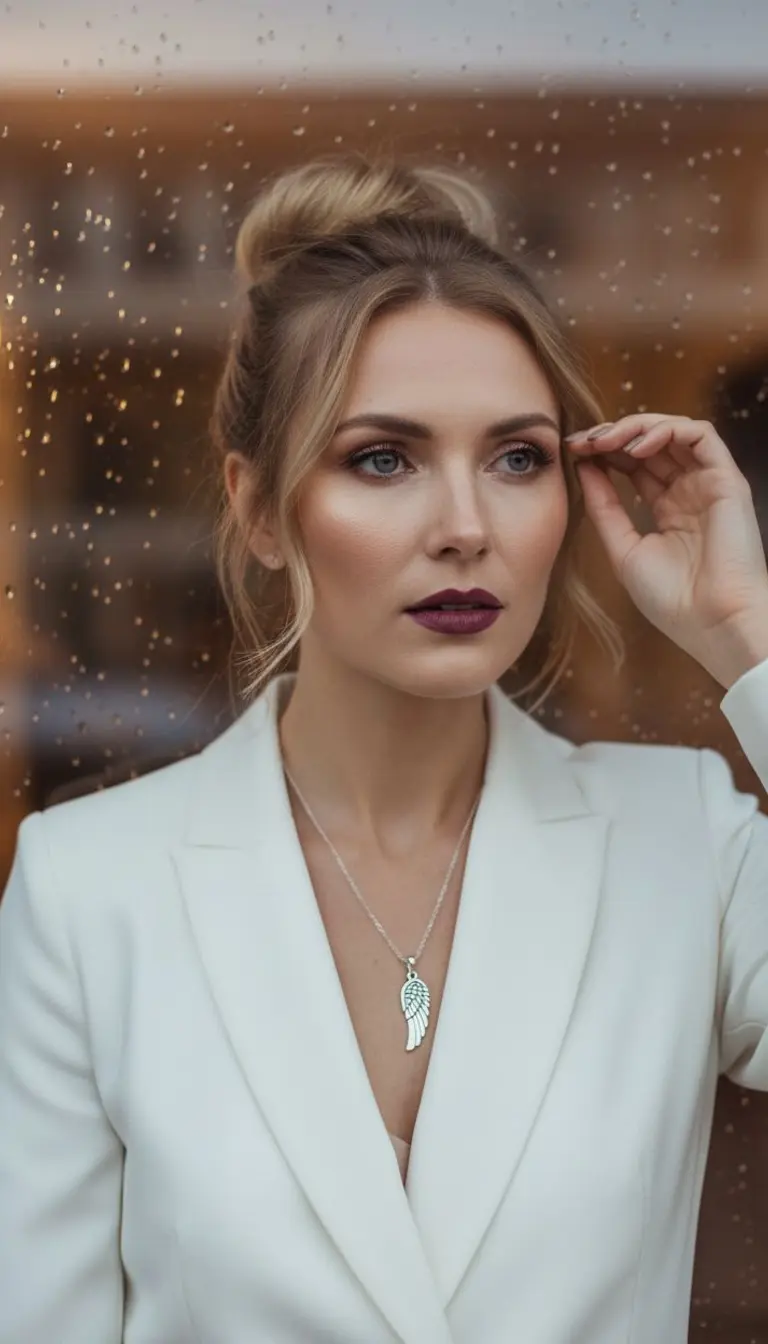 Model with jewelry try-on