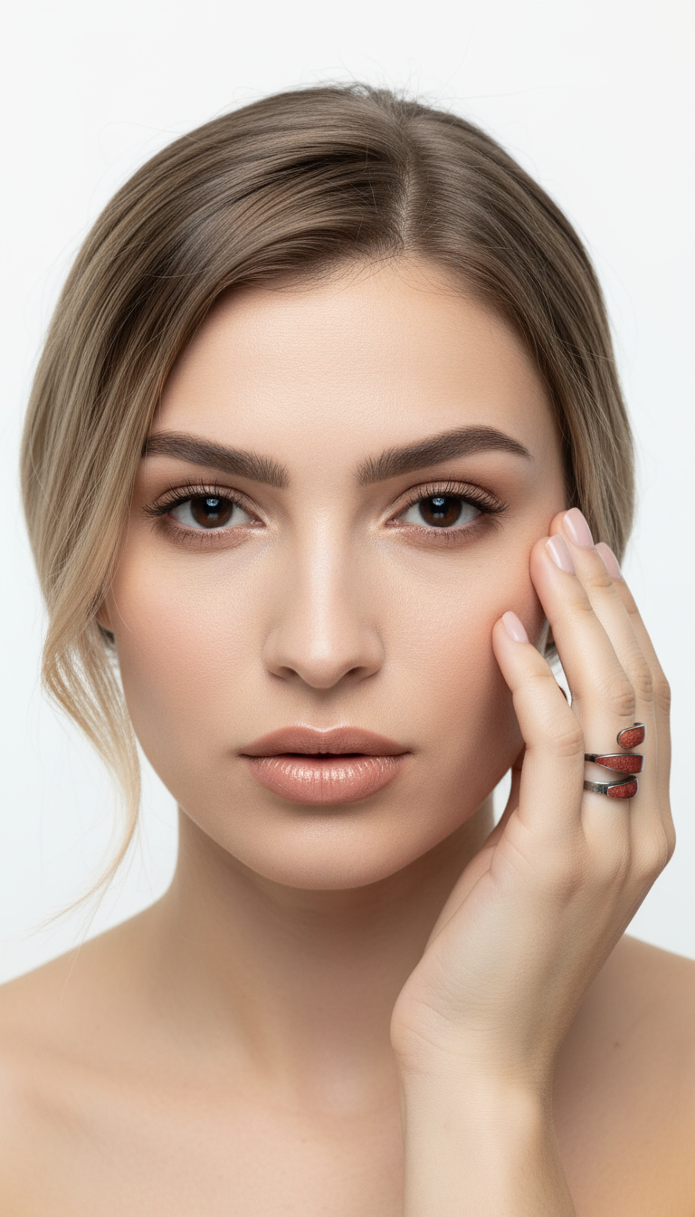 Model wearing diverse jewelry styles